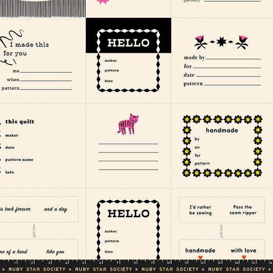 1-800-Calico by Alexia Marcelle Abegg : Thanks I Made This Panel Black RS4165 14