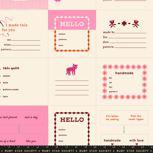 1-800-Calico by Alexia Marcelle Abegg : Thanks I Made This Panel Pink RS4165 12