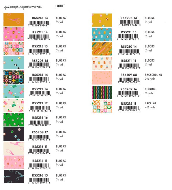 1-800-Notions by Ruby Star Society Collaborative : Folk Festival Quilt Kit