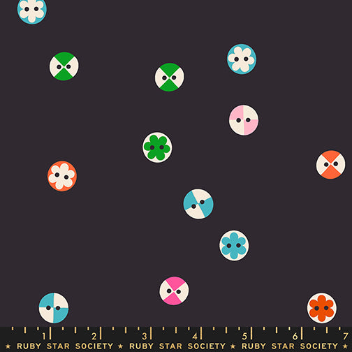 1-800-Notions by Ruby Star Society Collaborative REPRINT : Buttons Soft Black RS5208 17