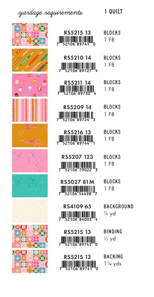 1-800-Notions by Ruby Star Society Collaborative REPRINT : Pressing Matters Applique Quilt Kit