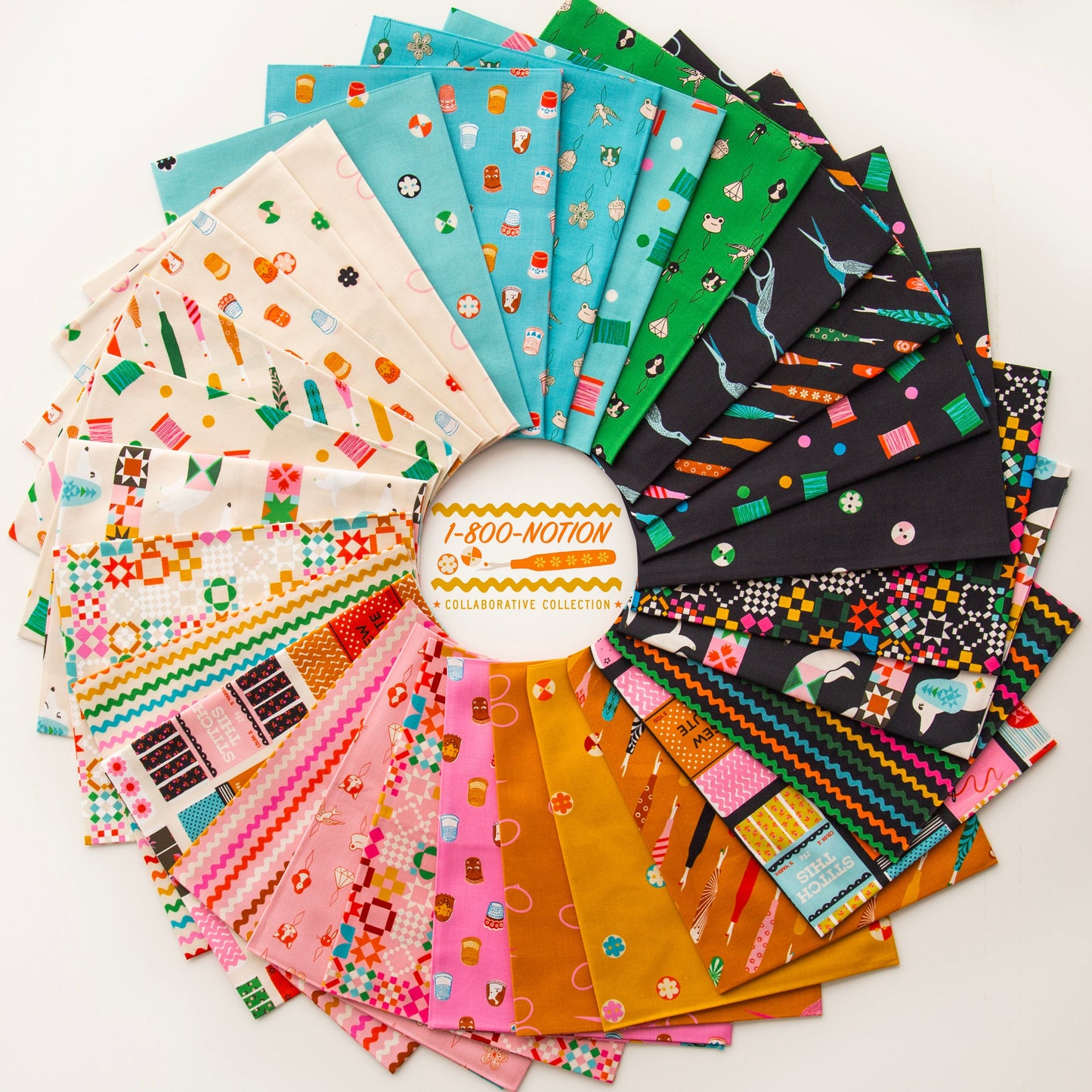 1-800-Notions by Ruby Star Society Collaborative : Sew Cute Soft Black RS5207 12