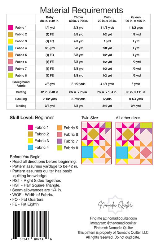 Easy Going Star Quilt by Pattern by Nomadic Quilter