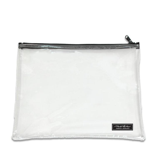 Moda Clear Vinyl Bag with Zipper - Multiple Sizes