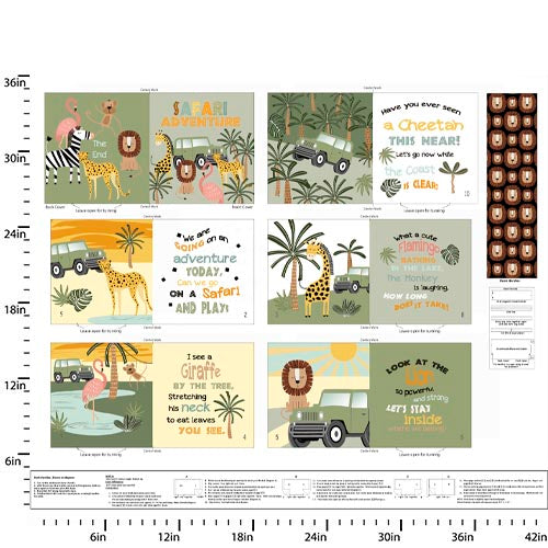 Wild Safari by JJ House Design : Fabric Bundles Including Soft Book Panel