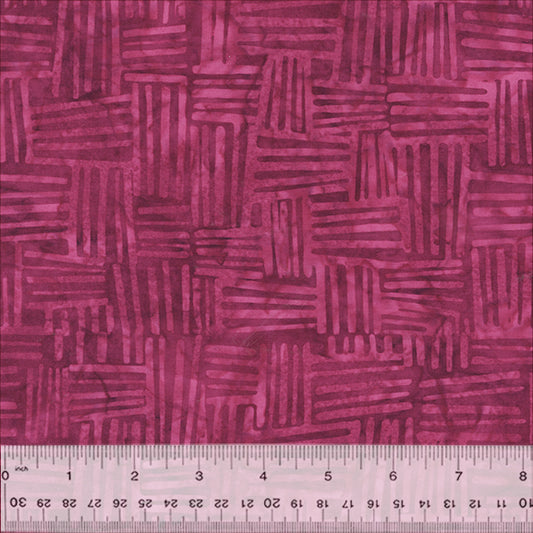 Splendor Quiltessentials 7 Batiks by Anthology Fabrics :  Weave Raspberry 444Q-2