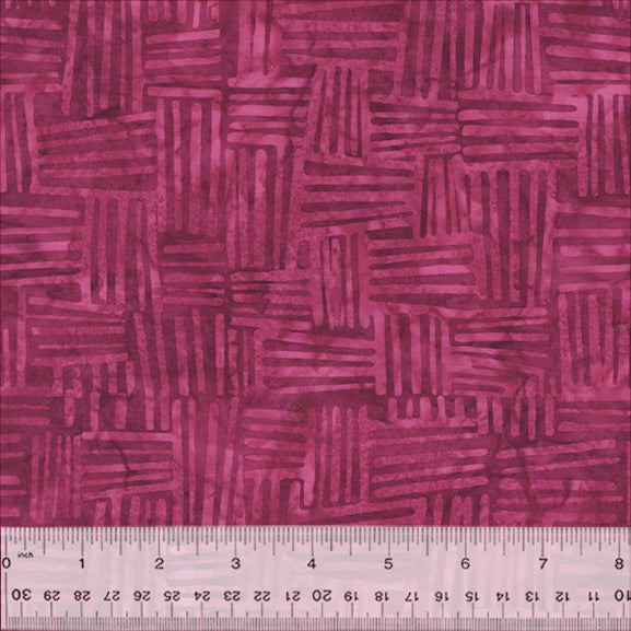 Splendor Quiltessentials 7 Batiks by Anthology Fabrics :  Weave Raspberry 444Q-2 (Estimated Ship Date Aug. 2024)