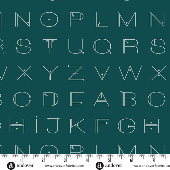 Scrawl by Giucy Giuce : Deco Letters Deep Teal A-1217-T (Estimated Ship Date Aug. 2024)