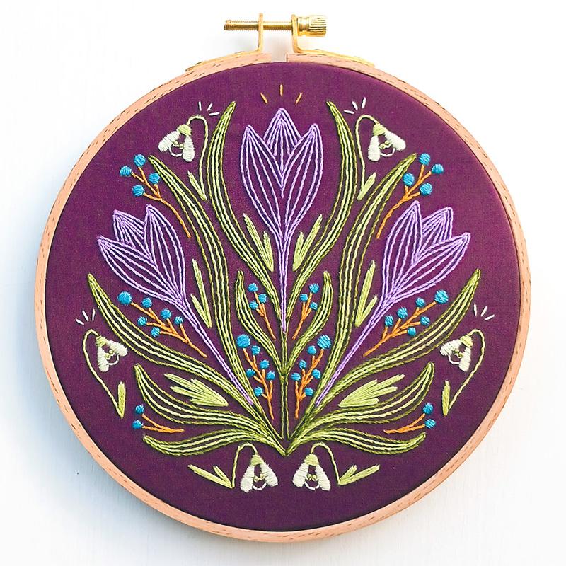 Embroidery Kit Early Bloomer DekEarly by Cozyblue Handmade