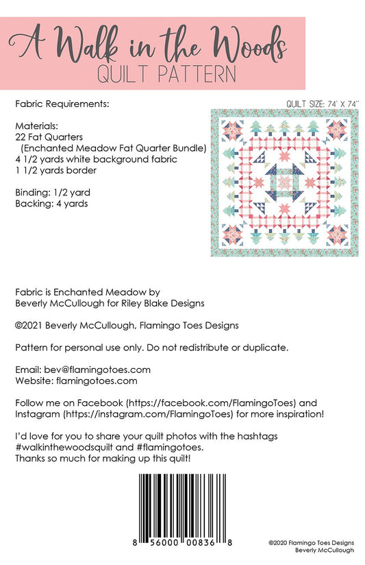 A Walk in the Woods Quilt Pattern # FT-8368 - Special Order