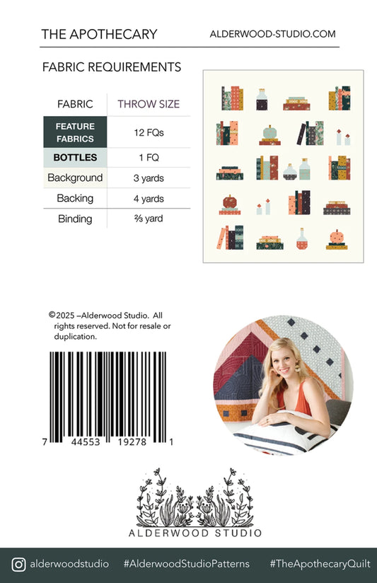 Apothecary Quilt Pattern by Alderwood Studio (Estimated arrival date- May 2026)