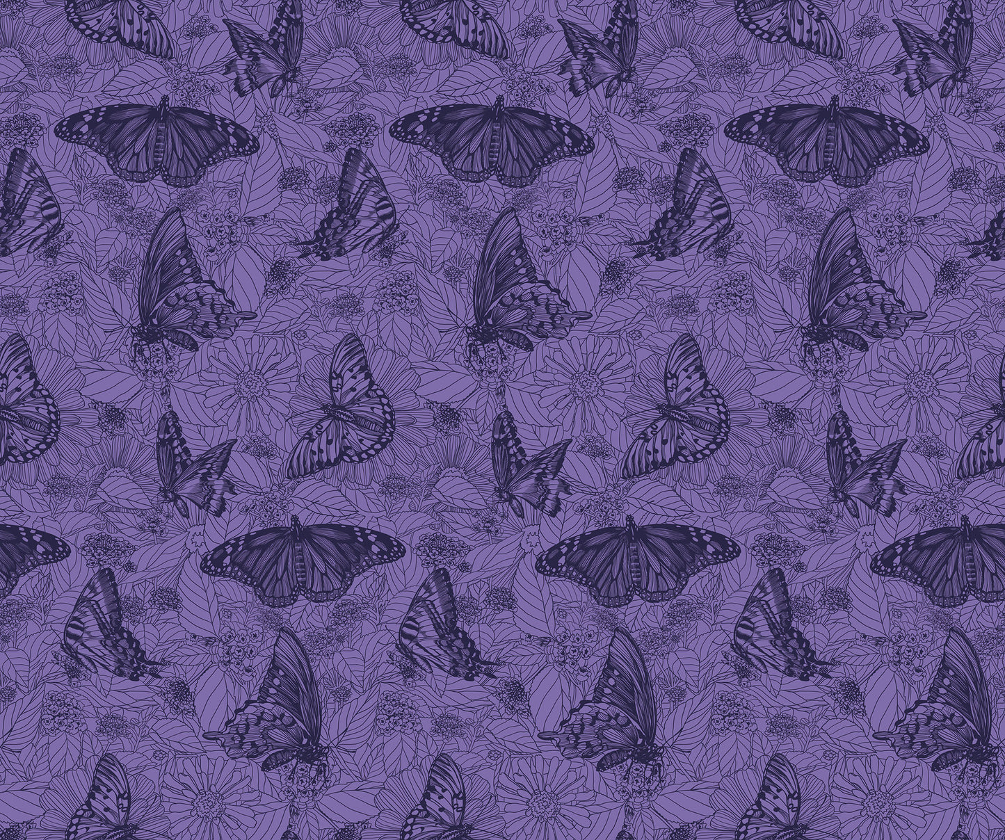 Indelible Ink by Anna Maria Textiles : Winging It Blueberry AMT1006-63V