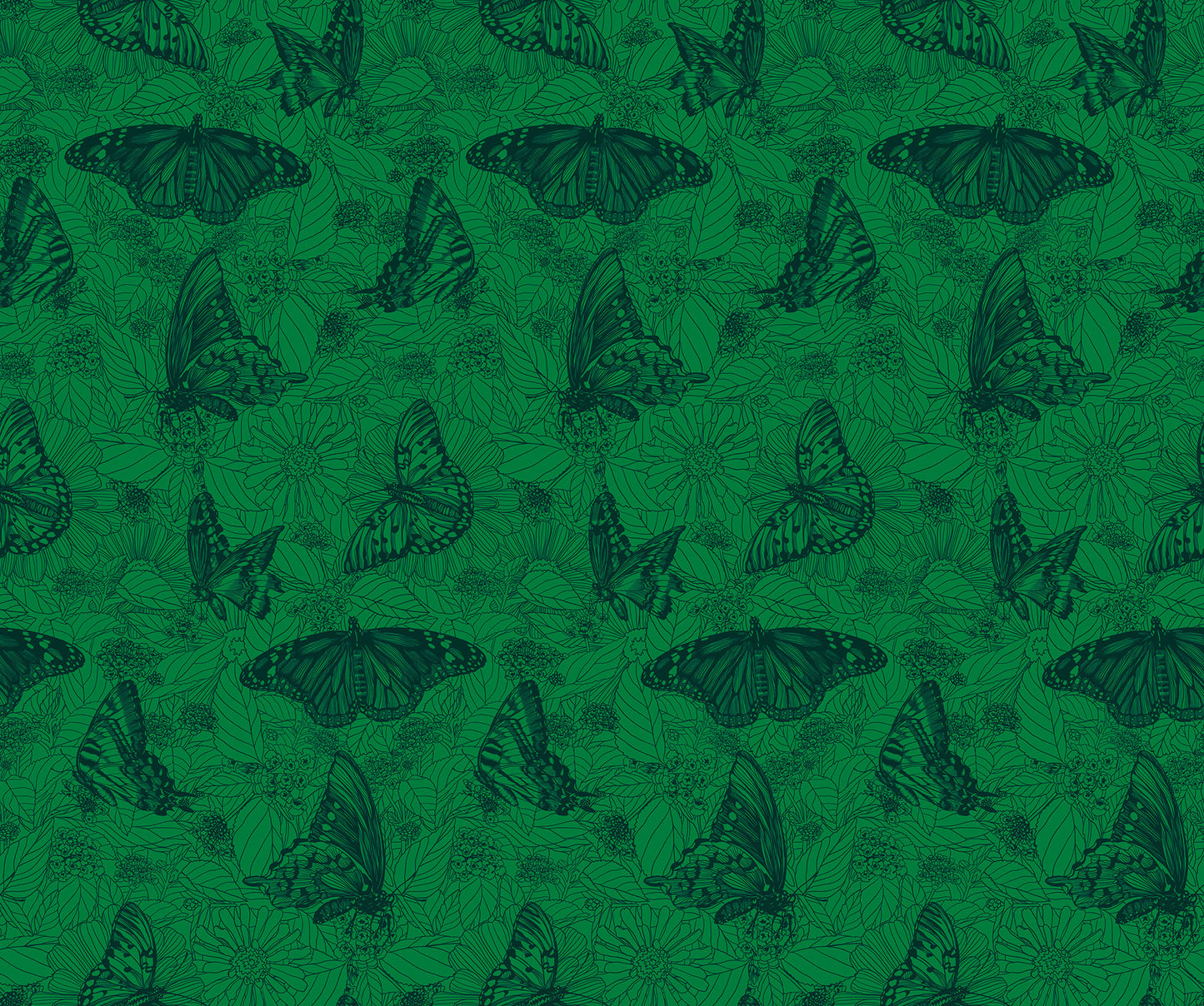 Indelible Ink by Anna Maria Textiles : Winging It Jade AMT1006-72C