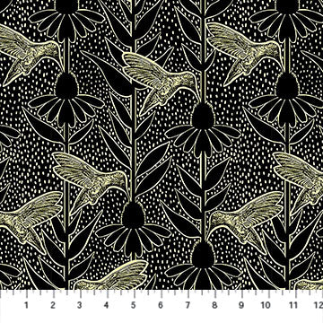 Indelible Ink by Anna Maria Textiles : Humming Black AMT1007-99L