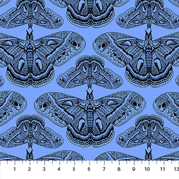 Indelible Ink by Anna Maria Textiles : Cecropia Cerulean AMT1008-45C
