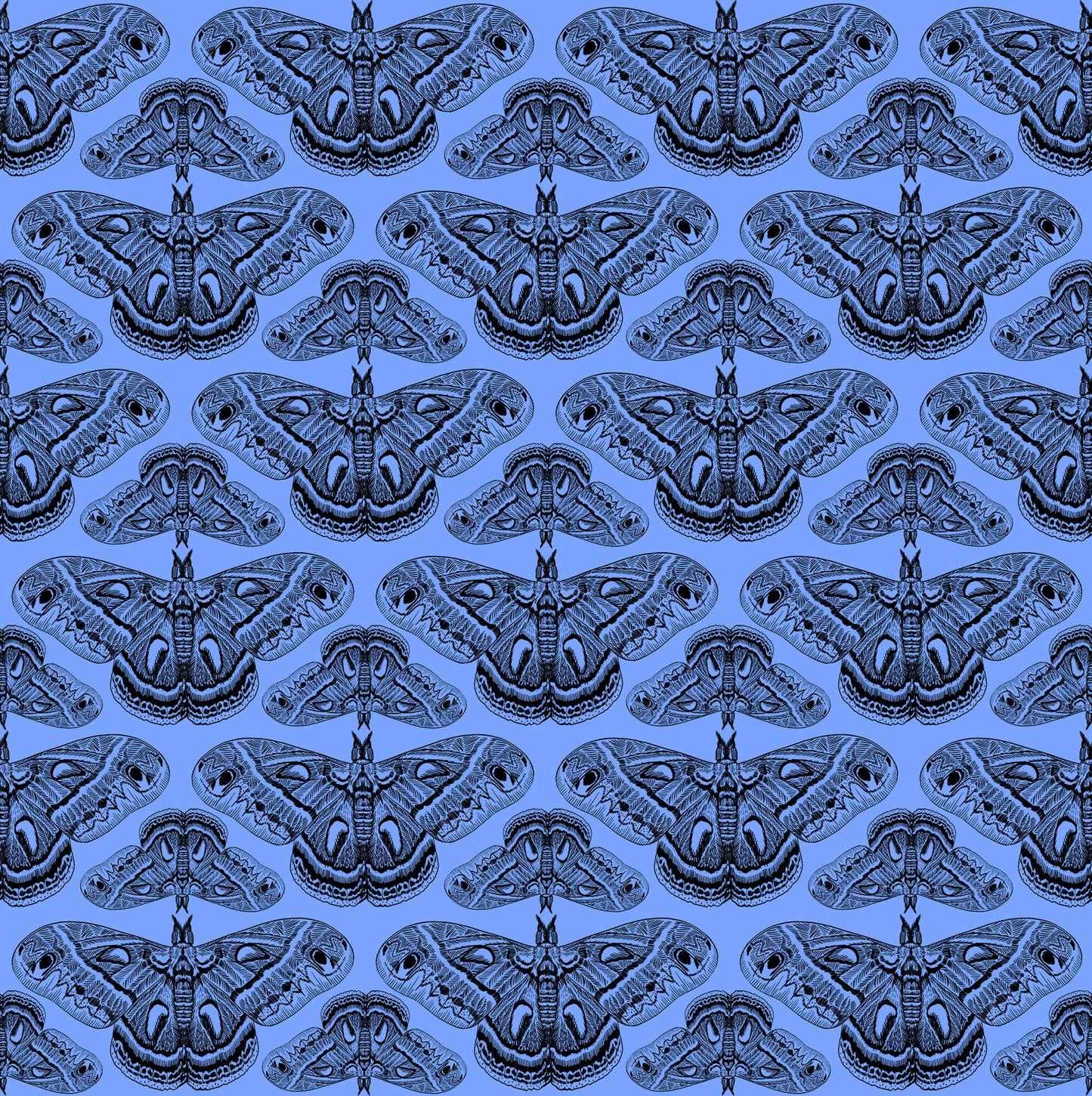 Indelible Ink by Anna Maria Textiles : Cecropia Cerulean AMT1008-45C
