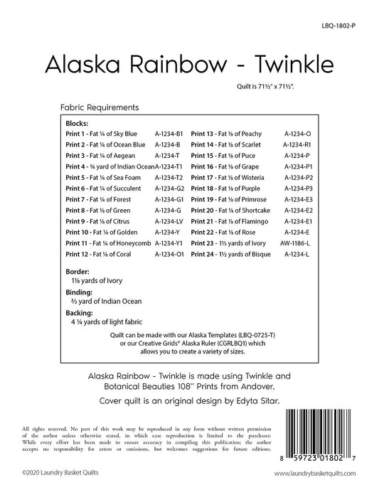 Alaska Rainbow - Twinkle # LBQ-1802-P - Special Order