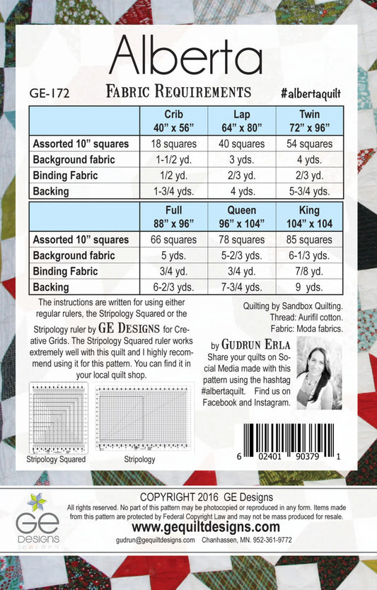 Alberta Quilt Pattern by GE Designs - Special Order