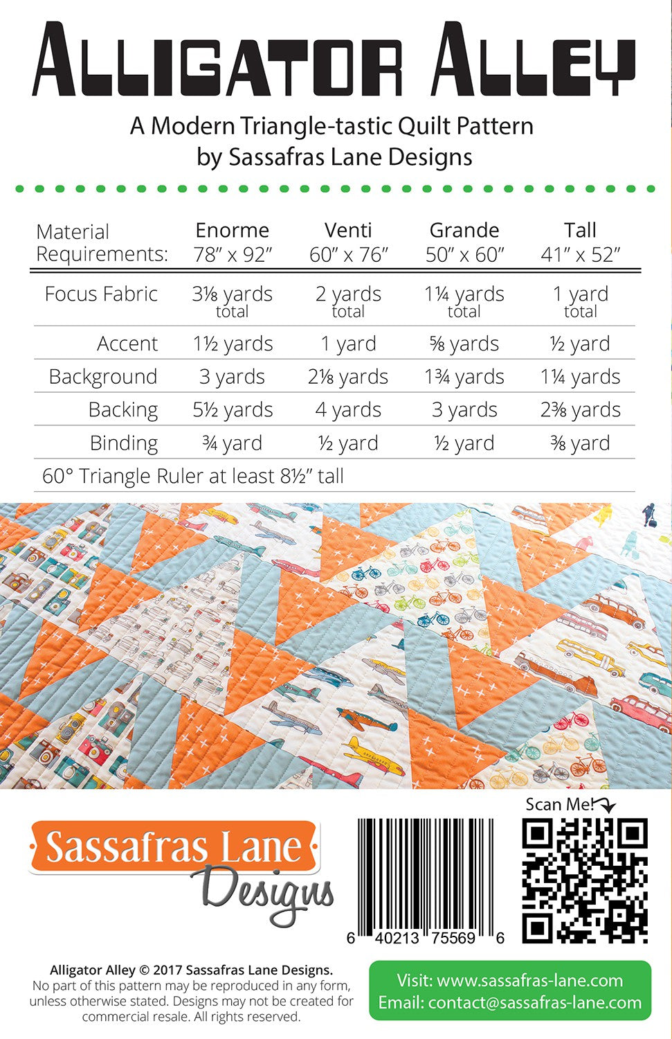 Alligator Alley Quilt Pattern by Sassafras Lane - Special Order