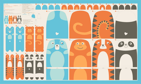 Animal Park Fun by Stacy Iest Hsu : Cut & Sew Animal Stuffies Panel