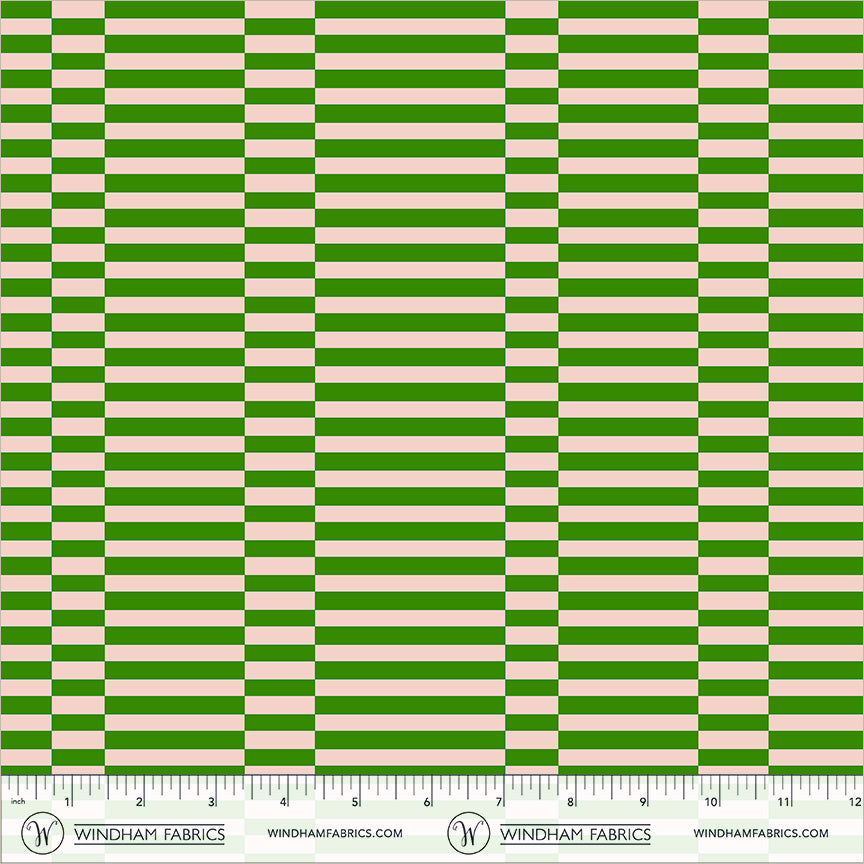 Annabel's Blenders by Annabel Wrigley - Broken Stripe 55379-5 Grass Green
