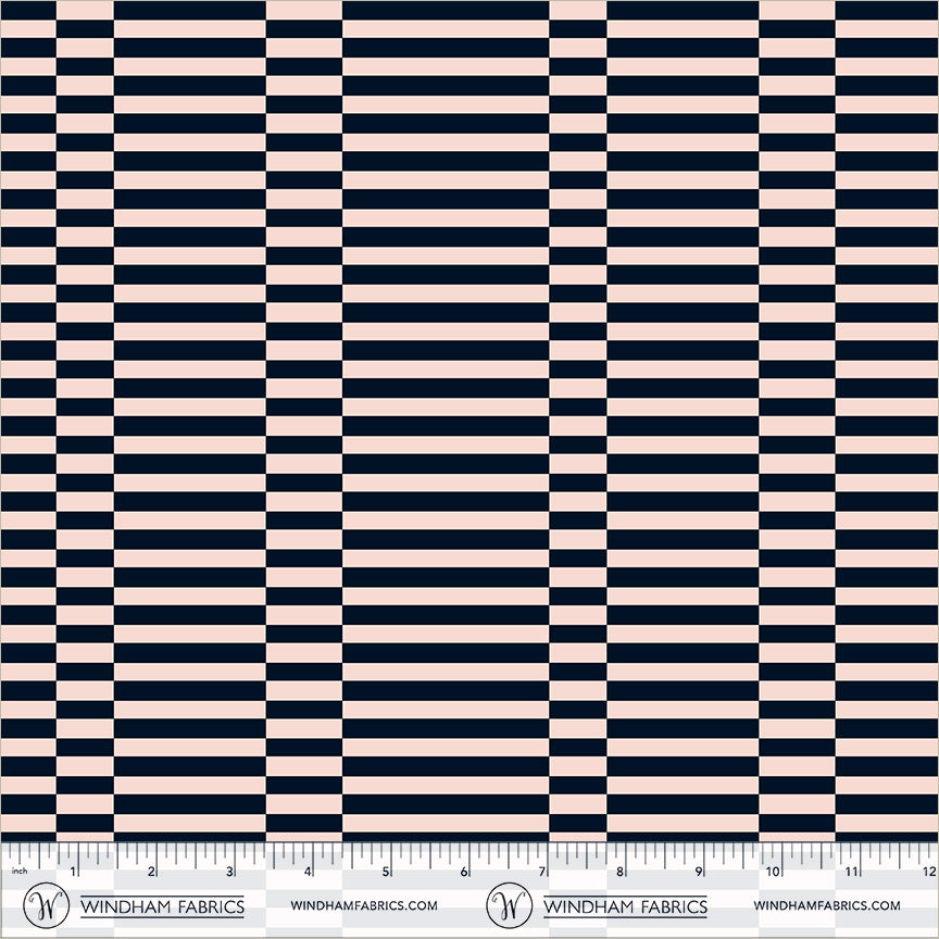 Annabel's Blenders by Annabel Wrigley - Broken Stripe 55379-9 Blush/Ink