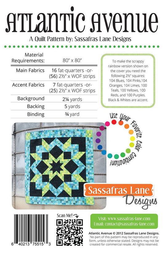 Atlantic Avenue Quilt Pattern by Sassafras Lane - Special Order