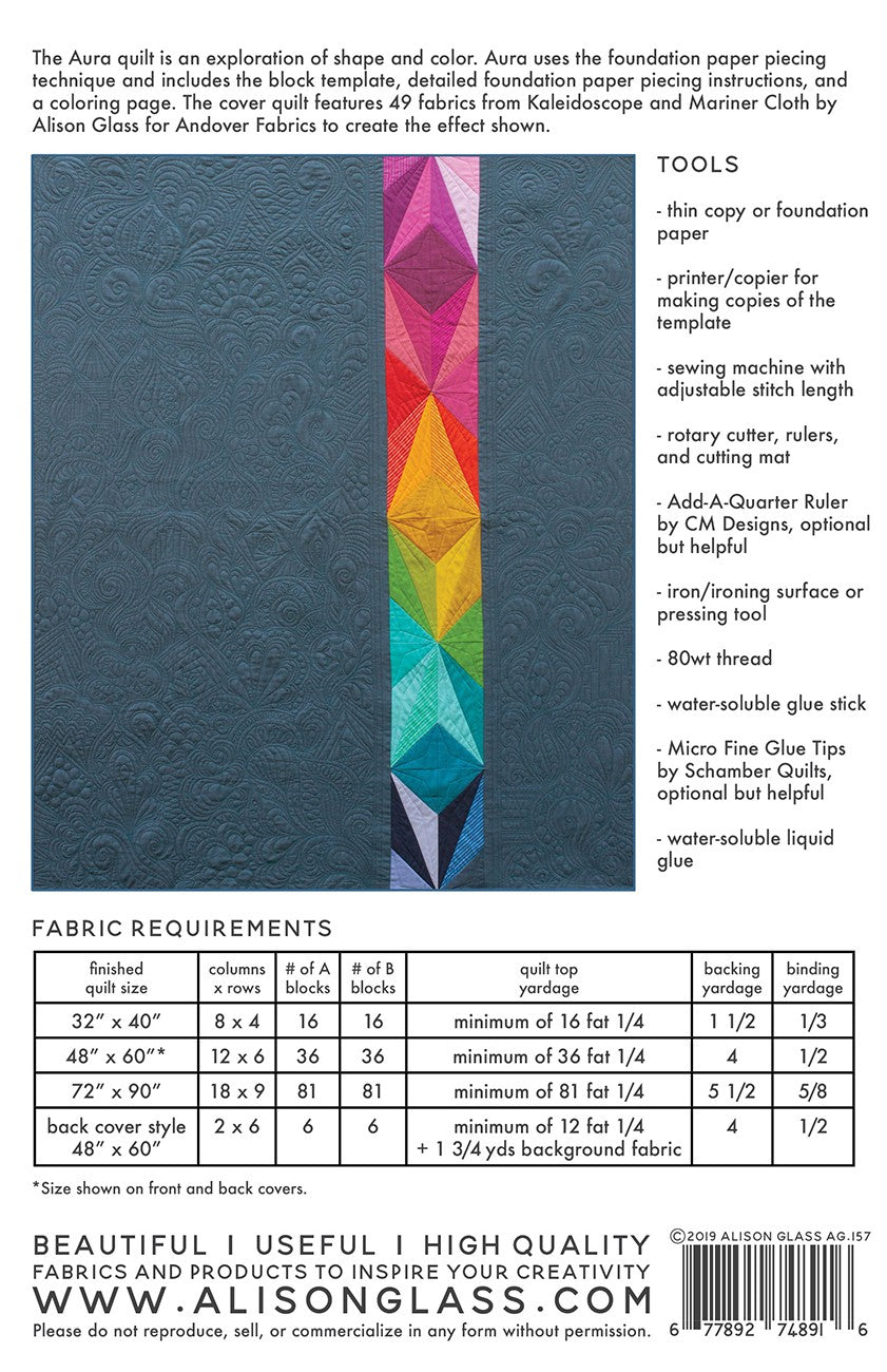 Aura FPP Quilt Pattern by Alison Glass
