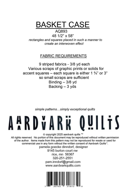 Basket Case Quilt Pattern by Aardvark Quilts