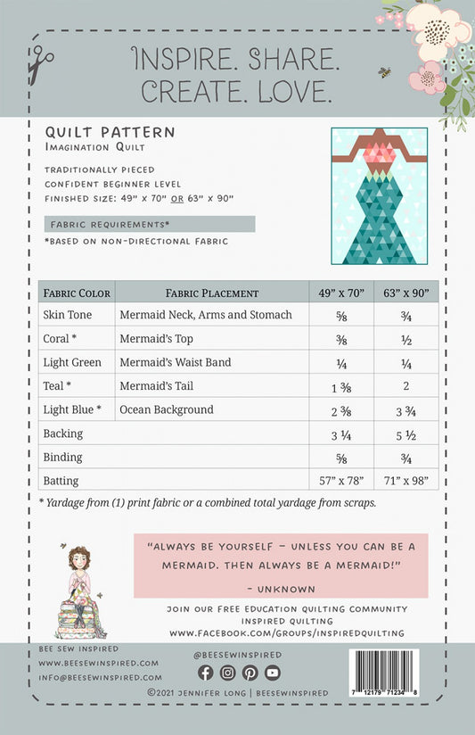 Be A Mermaid - Quilt Pattern # BSI108 - Special Order