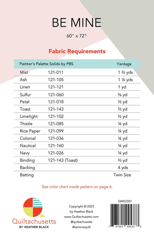 Be Mine Quilt Pattern by Quiltachusetts