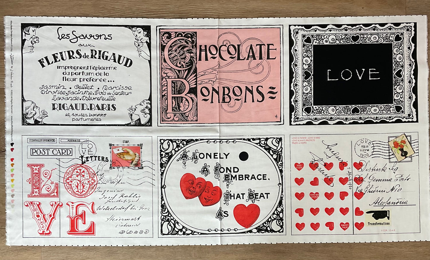 Be Mine Valentine Placemat Panel : J. Wecker Frisch