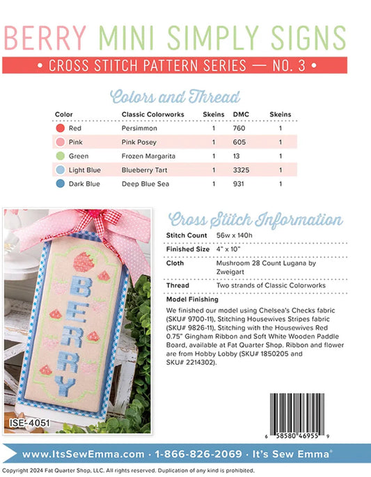 Berry Mini Simply Signs May 2024 # ISE-4051 - Special Order