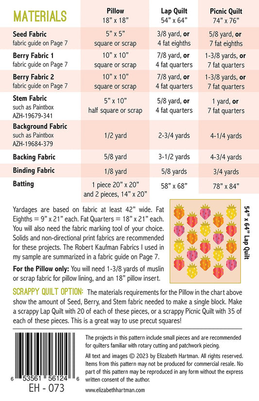 Berry Season Quilt Pattern by Elizabeth Hartman