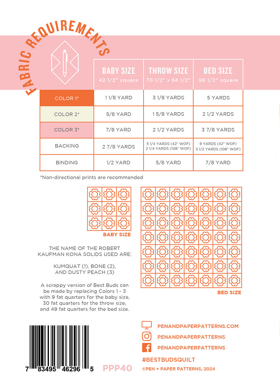 Best Buds Quilt Quilt Pattern by Pen + Paper Patterns