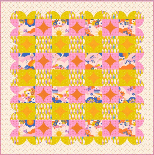 Best Day Ever by Melody Miller - Gingham Glitz Warm - Quilt Kit