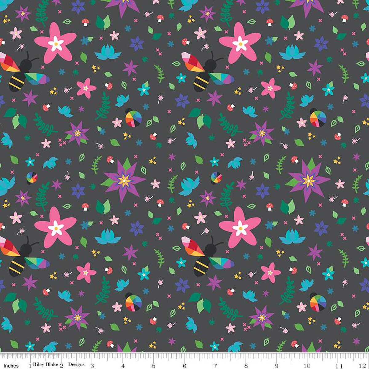 Bloom by Kristy Lea : Main Charcoal C14980-CHARCOAL