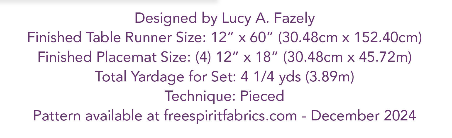 Blossom Brew by Anne Keenan Higgins - A Cup of Tea Wall Table Runner & Placemats Kit