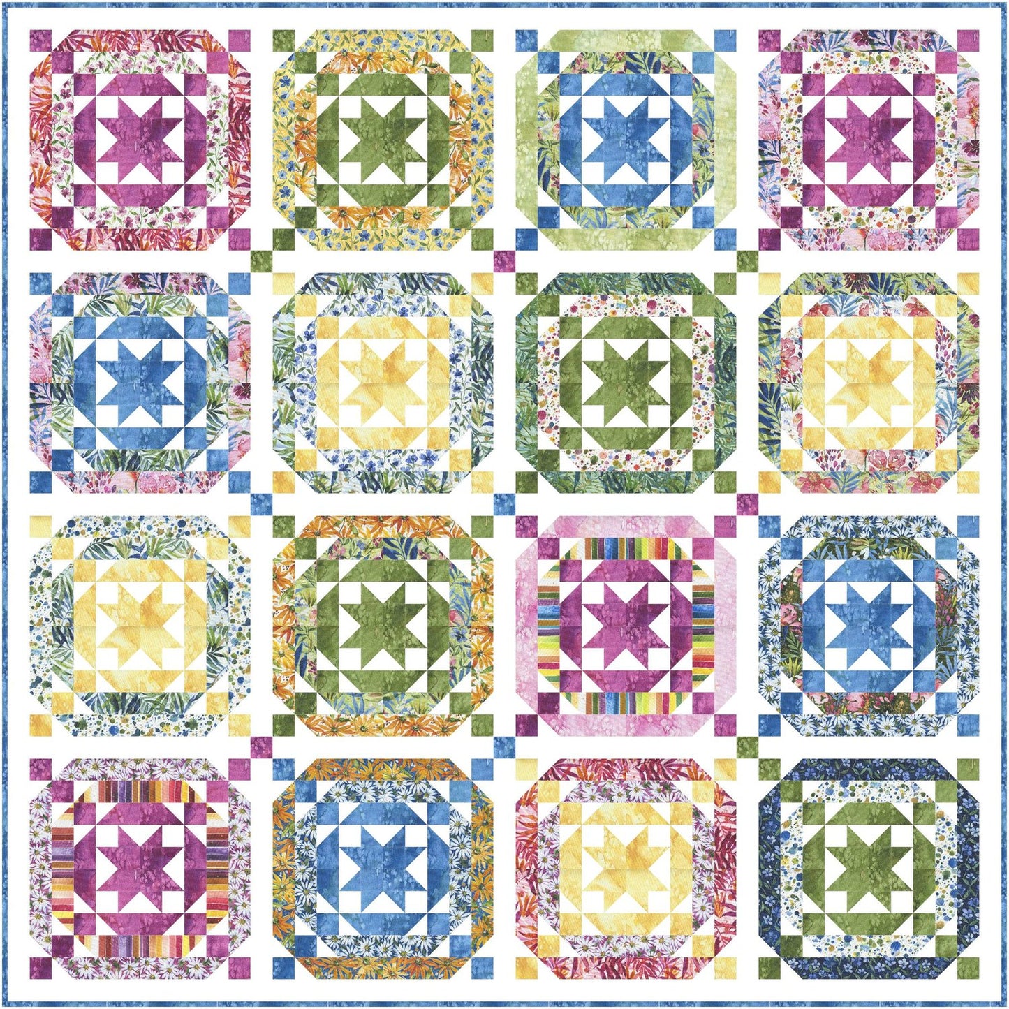 Blossom Stars Quilt Pattern - Special Order