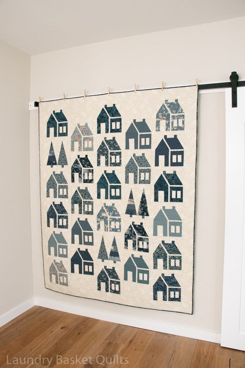 Blue Barn Quilt Pattern by Laundry Basket Quilts