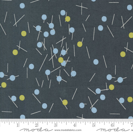 Bluish by Zen Chic : Pins And Buttons Charcoal 1825 17