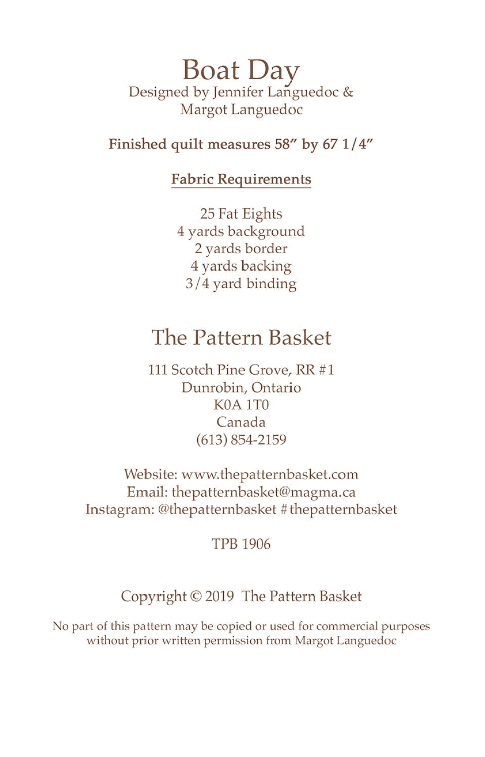 Boat Day Quilt Pattern by the Pattern Basket