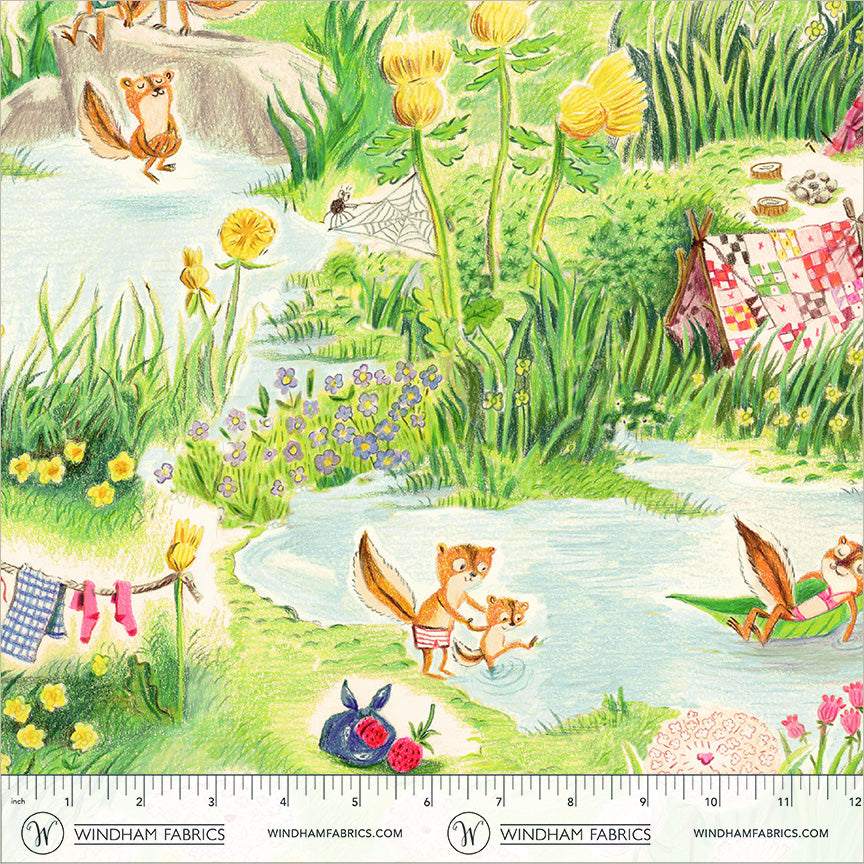 Boat Race by Heather Ross - Chipmunks Camping Multi 55602D-5