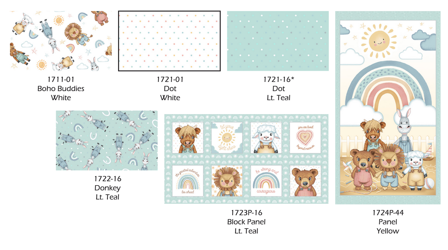 Boho Buddies by Sharon Kuplack : All Together Quilt Kit