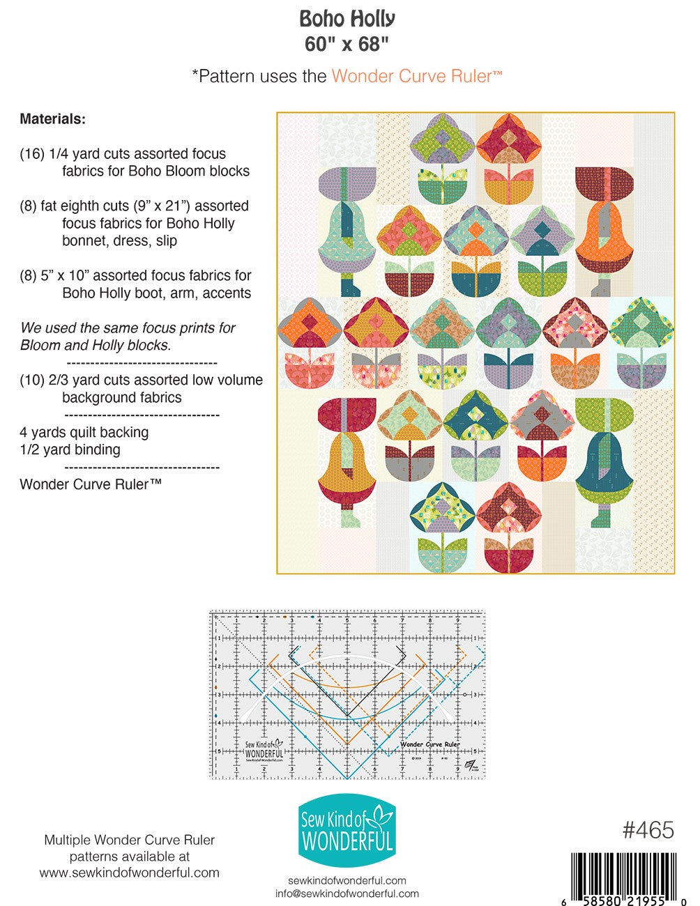 Boho Holly Quilt Pattern by Sew Kind of Wonderful