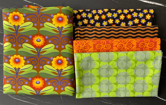 Bold and Bright Garden Quilt Kit featuring Gloriosa Garden by Jane Sassaman