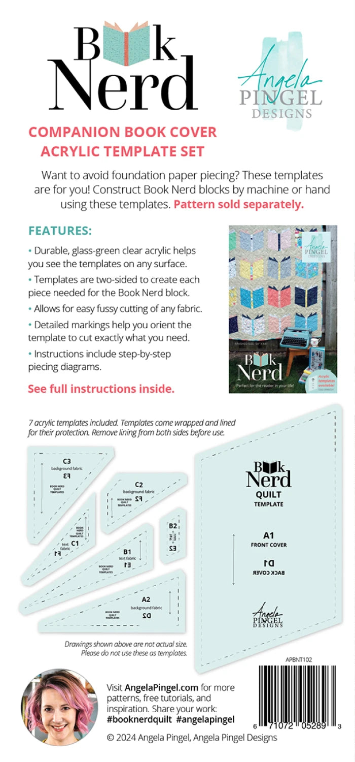 Book Nerd Companion Book Cover 7 Piece Acrylic Template