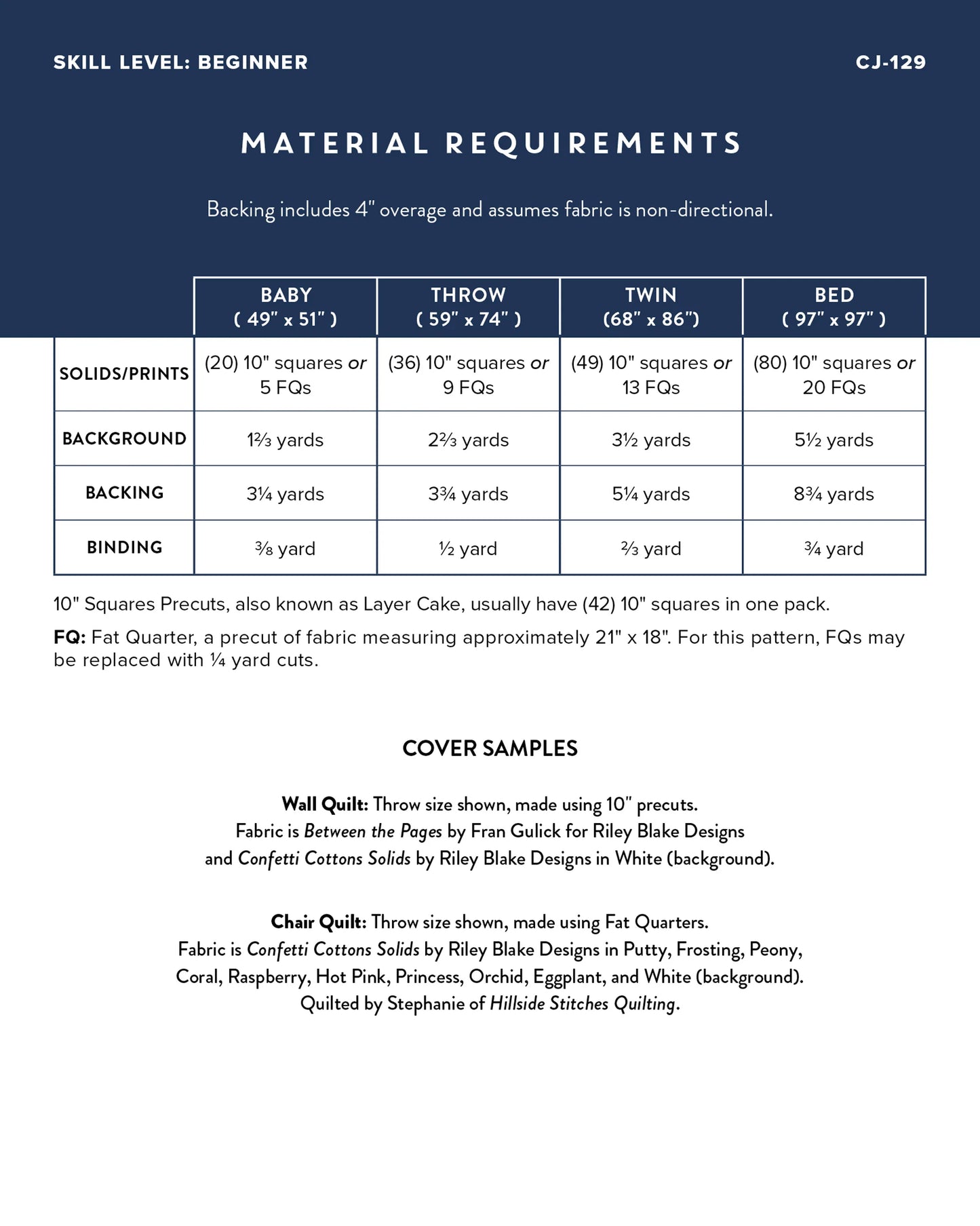 Bookmarks Quilt - Fabric Bundle - Multiple Sizes & Color Options