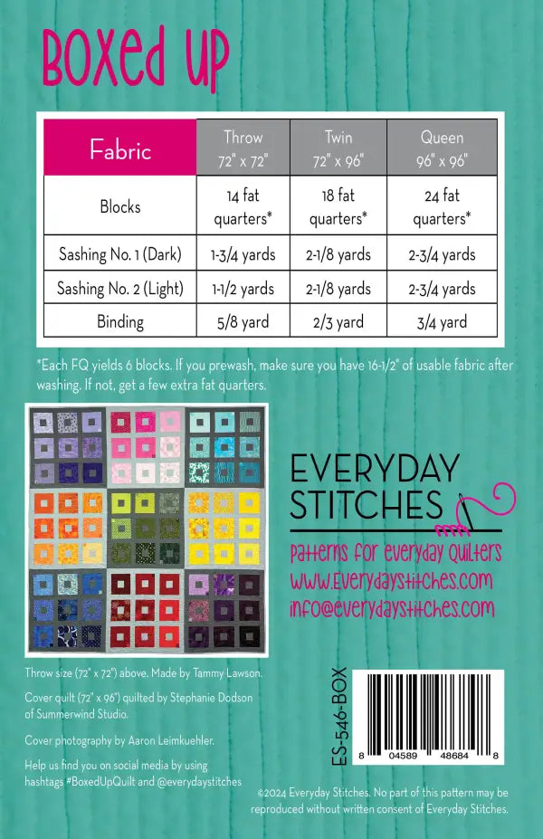 Boxed Up Quilt Pattern by Everyday Stitches