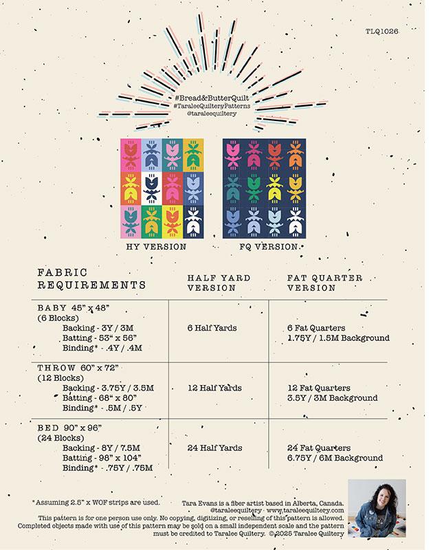 Bread & Butter Quilt Pattern by Taralee Quiltery